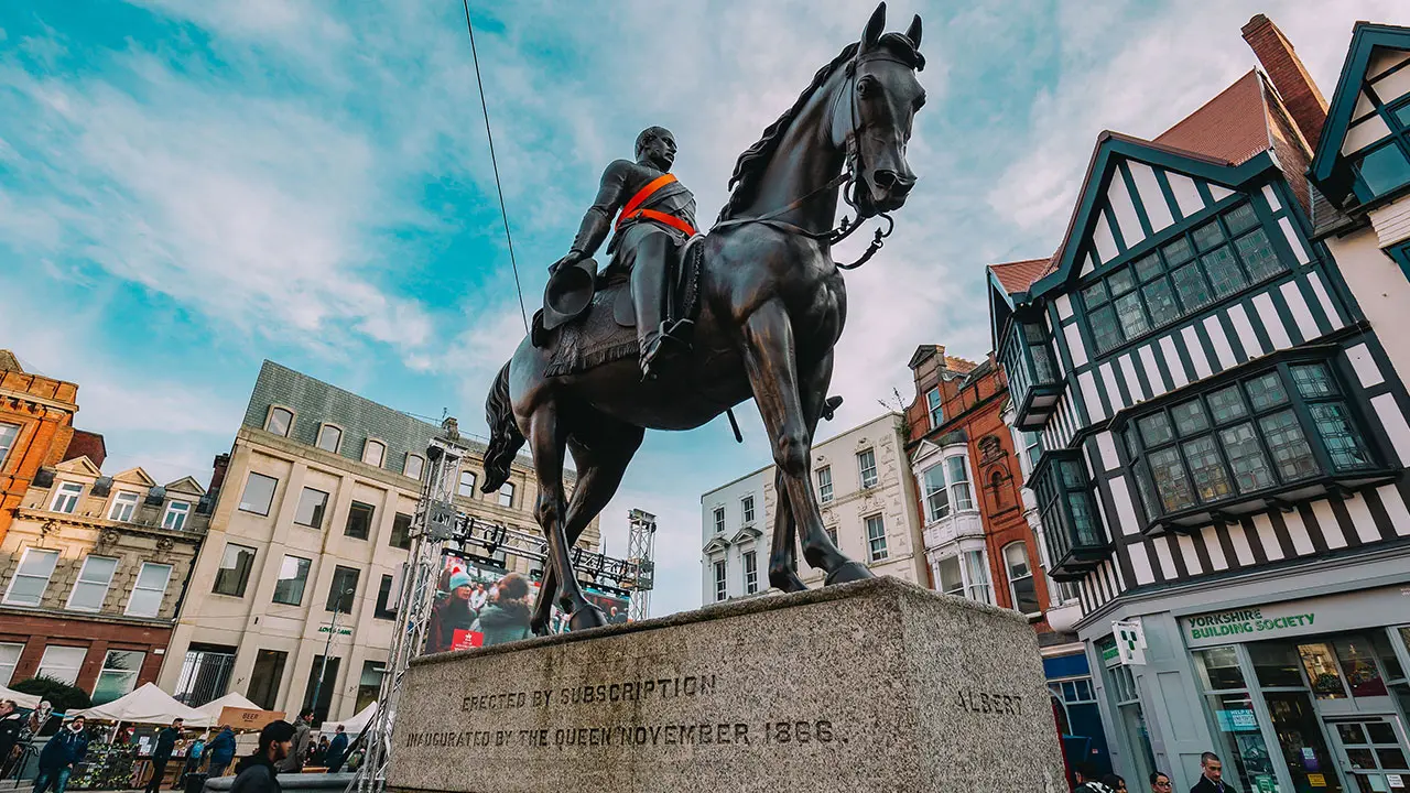 Prince Albert statue - Man on the Oss, Wolverhampton city centre